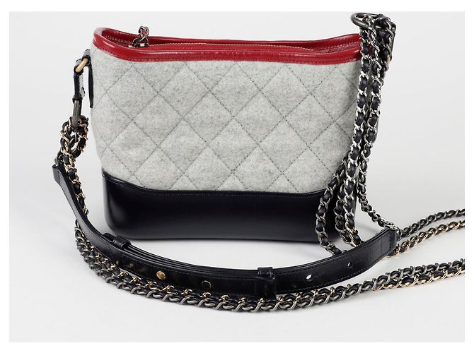 Chanel Piccola borsa a tracolla e crossbody con catena Gabrielle Grigio - vista 5