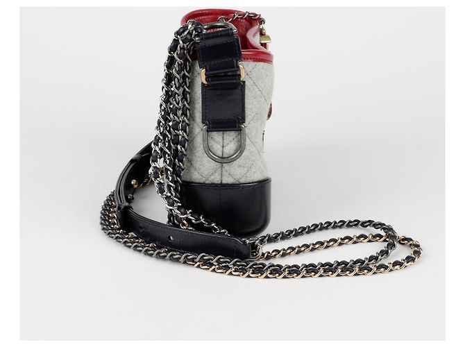Chanel Piccola borsa a tracolla e crossbody con catena Gabrielle Grigio - vista 6