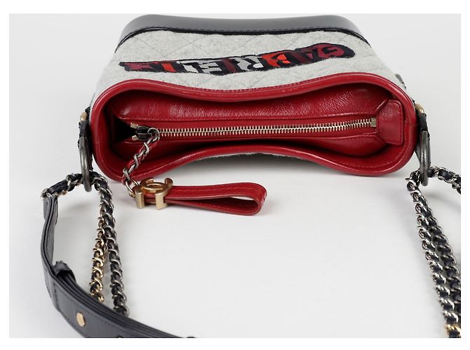 Chanel Piccola borsa a tracolla e crossbody con catena Gabrielle Grigio - vista 7