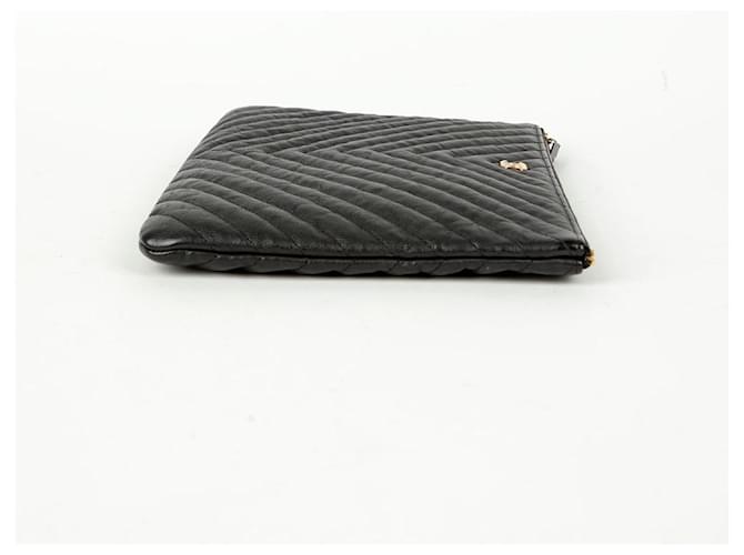Chanel Clutch Caviar Classic New Medium Nero - vista 5