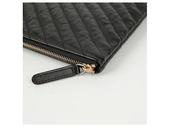Chanel Clutch Caviar Classic New Medium Nero - vista 7
