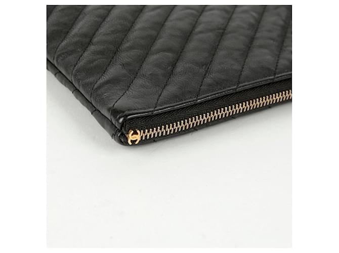 Chanel Clutch Caviar Classic New Medium Nero - vista 8