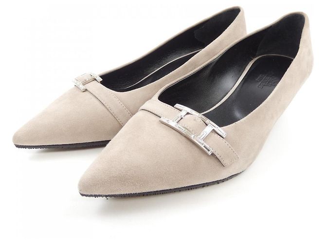 Hermès Décolleté Hermes 35.5 Beige - vista 3