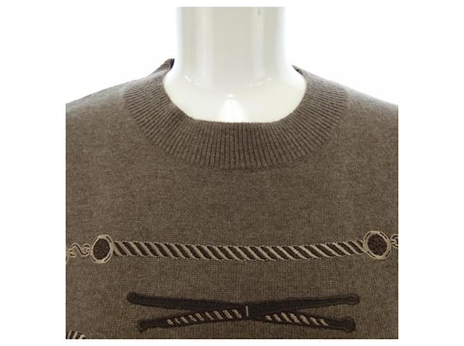 Hermès Top de punto Hermes Castaño - vista 5