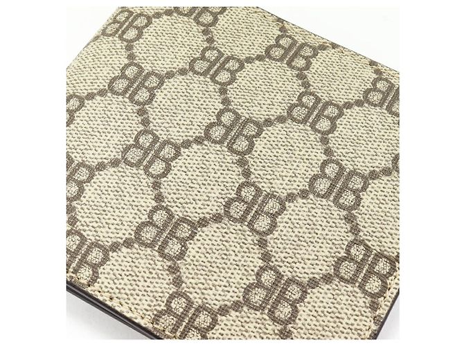 Portafoglio Gucci The Hacker Project in tela PVC Limited Beige Marrone scuro - vista 5