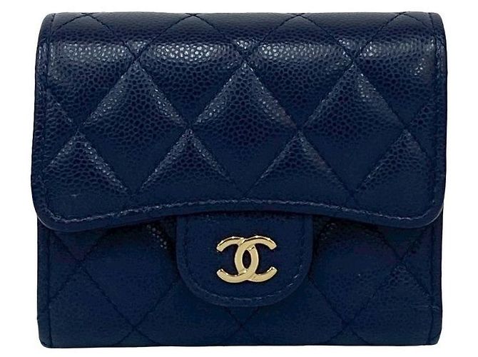 Timeless Cartera Chanel Matelasse de piel Caviar Azul Azul marino - vista 2