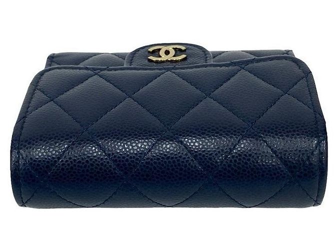Timeless Cartera Chanel Matelasse de piel Caviar Azul Azul marino - vista 4