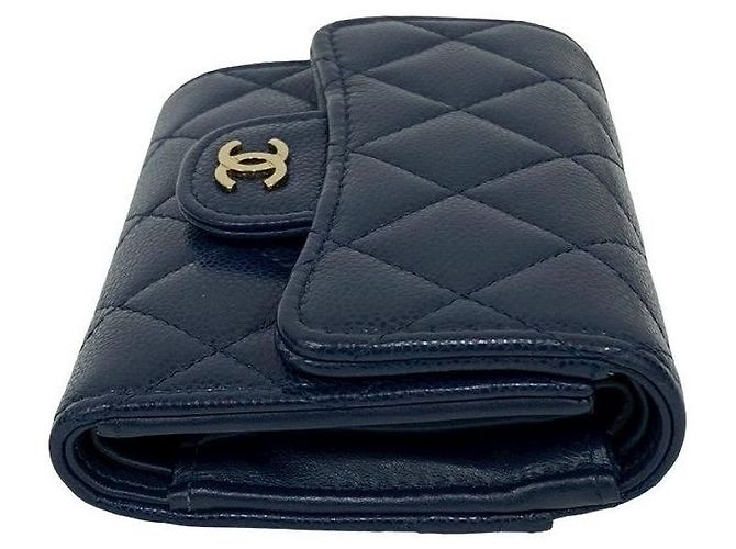 Timeless Cartera Chanel Matelasse de piel Caviar Azul Azul marino - vista 6