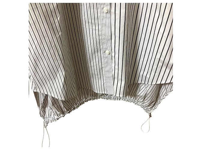 Autre Marque Camicia UN3D. W TRIANGLE TUCK SH Bianco - vista 4