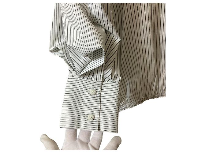 Autre Marque Camicia UN3D. W TRIANGLE TUCK SH Bianco - vista 7