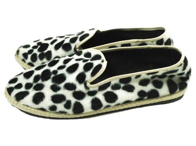 Autre Marque Sciuscia TRAGARA DALMATIAN Samt Schuhe Schwarz Weiß - Ansicht 2