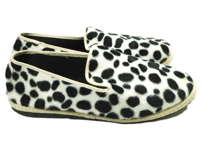 Autre Marque Sciuscia TRAGARA DALMATIAN Samt Schuhe Schwarz Weiß - Ansicht 3