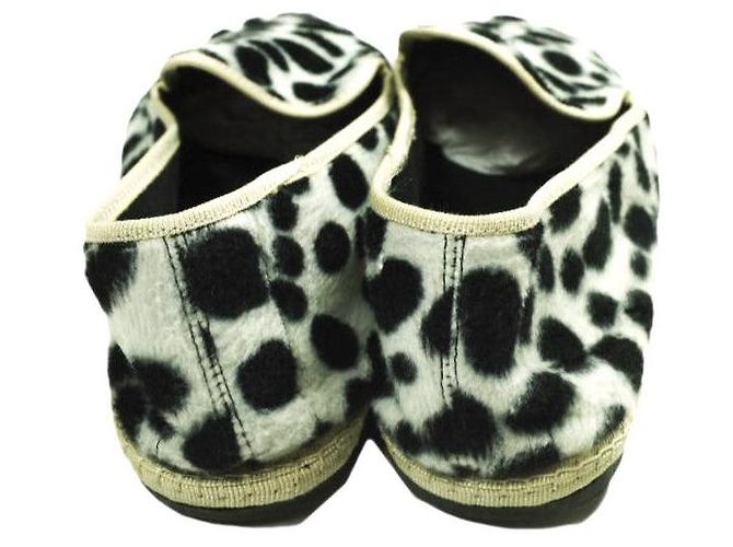 Autre Marque Sciuscia TRAGARA DALMATIAN Samt Schuhe Schwarz Weiß - Ansicht 4