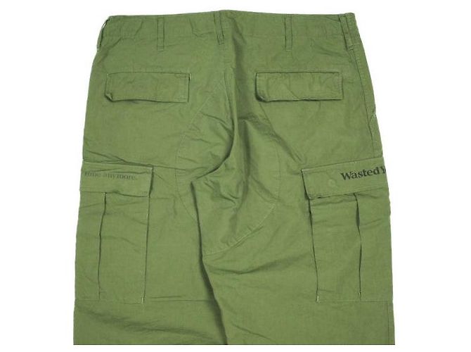 Autre Marque Pantaloni cargo in cotone e nylon Wasted Youth Verde - vista 7