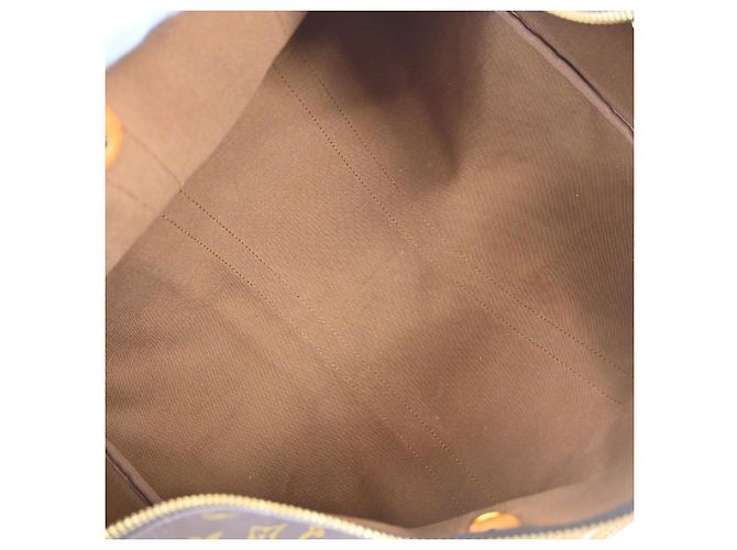 Borsa Keepall Louis Vuitton in tela Monogram 45 Marrone - vista 3
