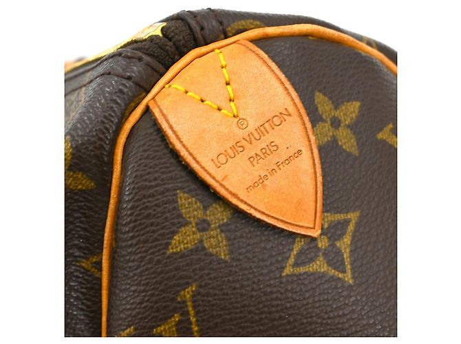 Borsa Keepall Louis Vuitton in tela Monogram 45 Marrone - vista 4