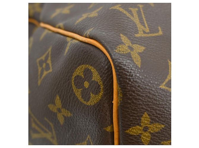 Borsa Keepall Louis Vuitton in tela Monogram 45 Marrone - vista 7