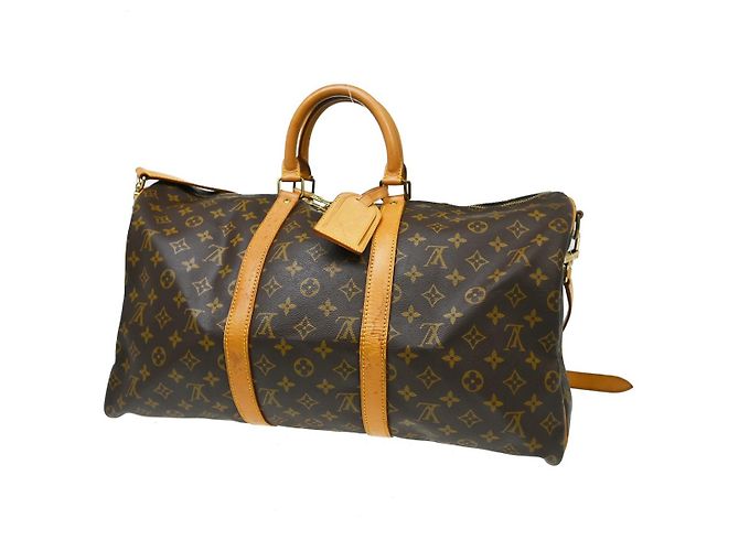 Louis Vuitton Keepall Bandouliere Monogram Canvas 50 Marrone - vista 2