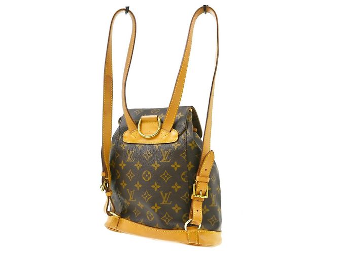 Louis Vuitton Vintage Montsouris Monogram Canvas MM Marrone - vista 2