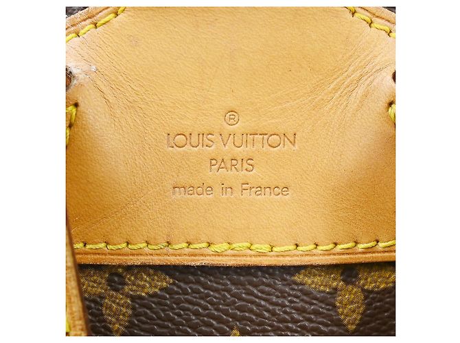 Louis Vuitton Vintage Montsouris Monogram Canvas MM Marrone - vista 4