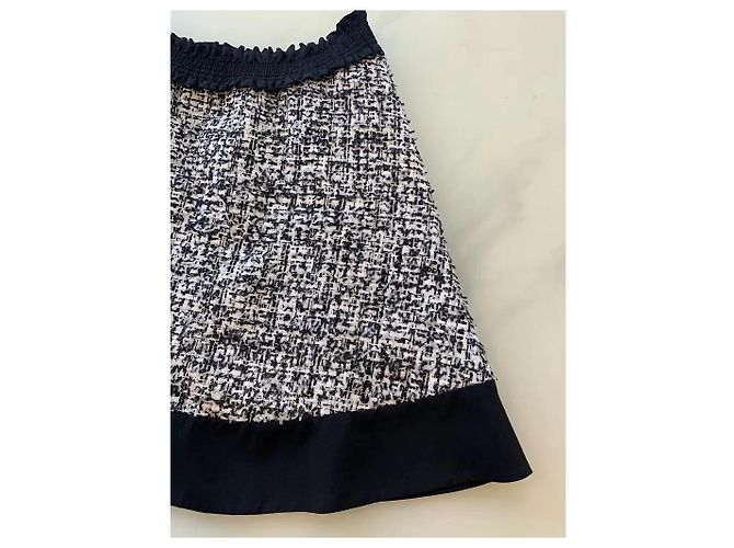 Falda de tweed blanco y negro Sandro - vista 2