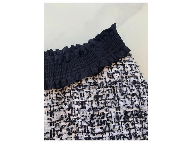Falda de tweed blanco y negro Sandro - vista 4