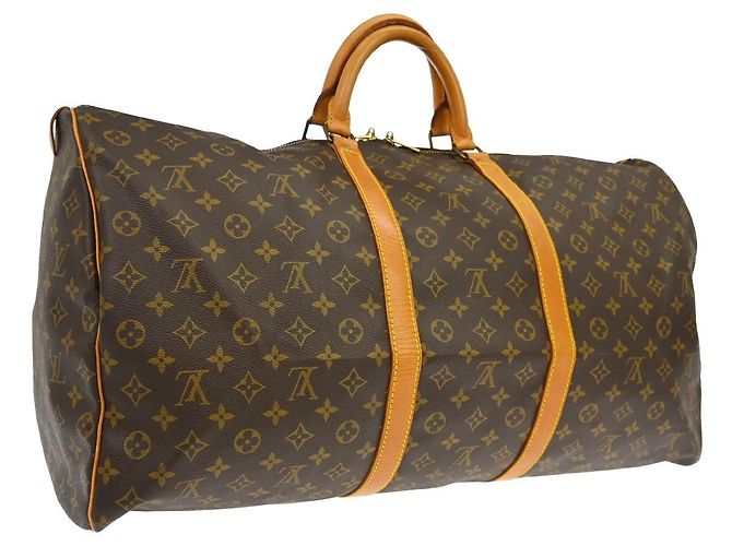 Borsa Keepall Louis Vuitton Monogram Canvas 60 Marrone - vista 2