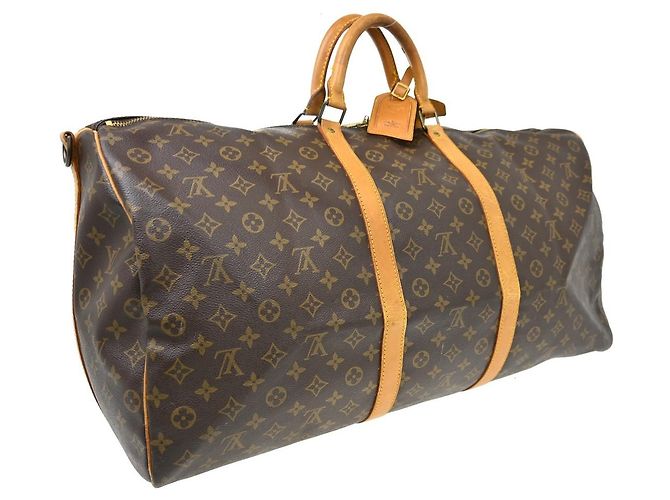 Louis Vuitton Keepall Bandouliere Monogram Canvas 60 Marrone - vista 2