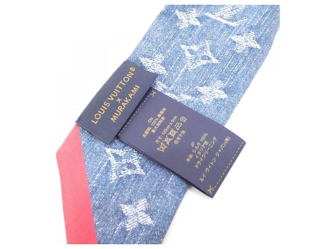 Sciarpa Louis Vuitton Monogram Cherry Bandeau BB Blu - vista 3