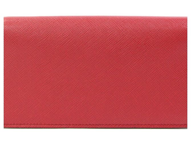 Borsa a tracolla in pelle rossa Prada Rosso - vista 2