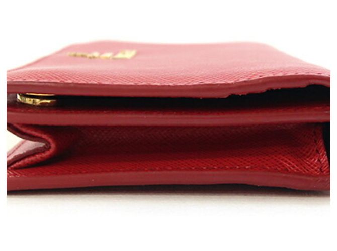 Borsa a tracolla in pelle rossa Prada Rosso - vista 5