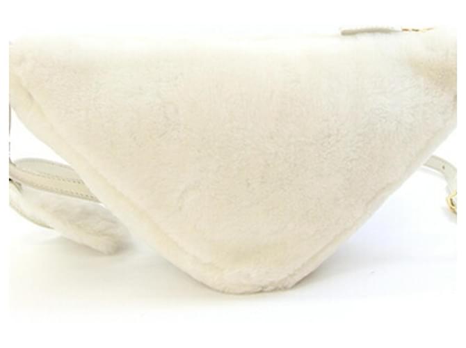 Borsa a tracolla Prada Off-White e Giallo Bianco sporco - vista 2
