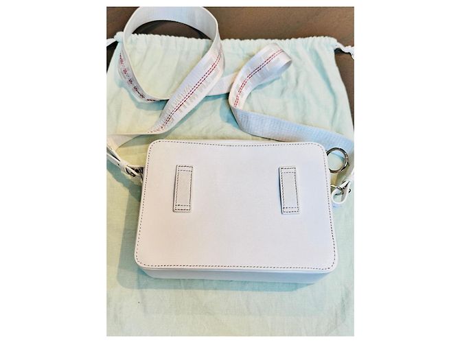 Off White Off-White Borsa a tracolla "Main Label" in pelle bianca Nero Bianco - vista 13