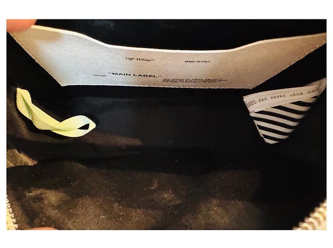 Off White Off-White Borsa a tracolla "Main Label" in pelle bianca Nero Bianco - vista 14