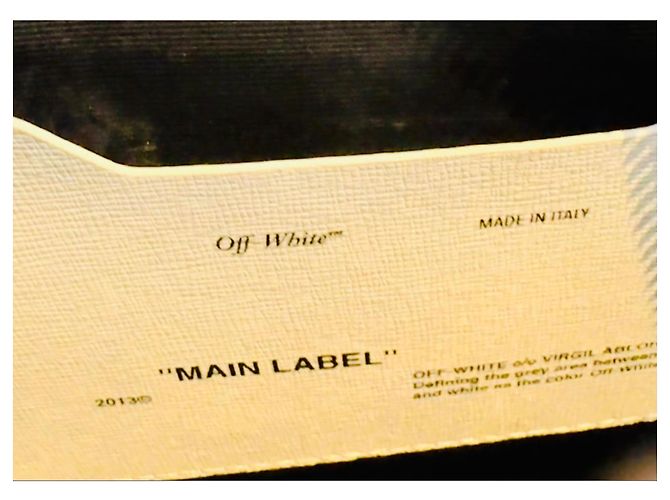 Off White Off-White Borsa a tracolla "Main Label" in pelle bianca Nero Bianco - vista 15