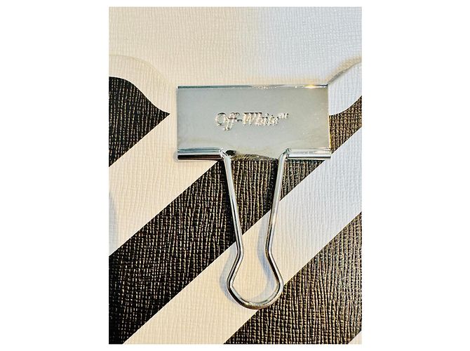 Off White Off-White Borsa a tracolla "Main Label" in pelle bianca Nero Bianco - vista 7