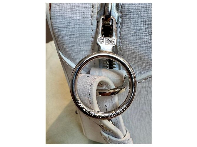 Off White Off-White Borsa a tracolla "Main Label" in pelle bianca Nero Bianco - vista 9