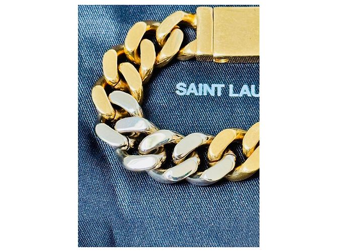 Bracciale a maglia curb Saint Laurent dorato D'oro - vista 2