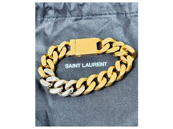 Bracciale a maglia curb Saint Laurent dorato D'oro - vista 3