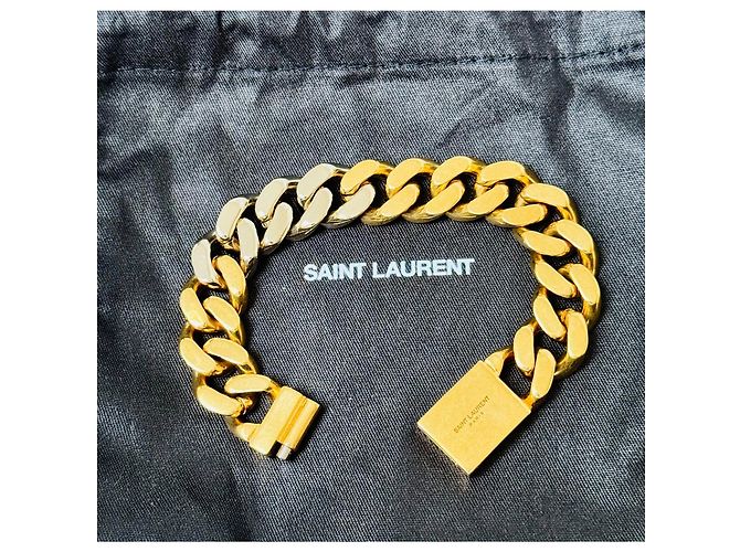 Bracciale a maglia curb Saint Laurent dorato D'oro - vista 4