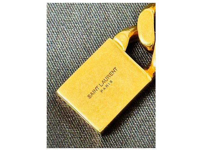 Bracciale a maglia curb Saint Laurent dorato D'oro - vista 5