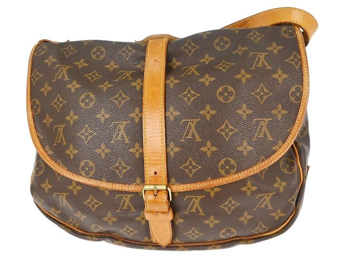 Louis Vuitton Saumur Monogram Canvas 35 Marrone - vista 2