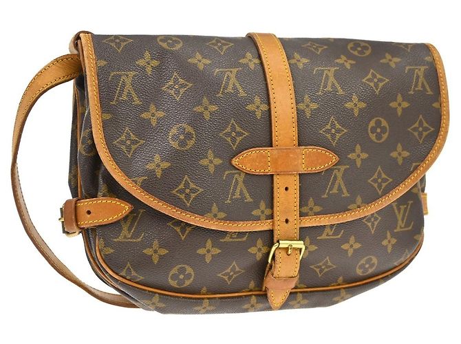 Borsa Louis Vuitton Saumur in Tela Monogram 30 Marrone - vista 2