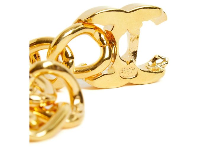Timeless Chanel 1995 Bracciale Maxi CC Turnlock Catena Dorata D'oro - vista 4
