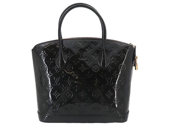 Borsa Louis Vuitton Lockit PM Monogram Vernis Nero - vista 2