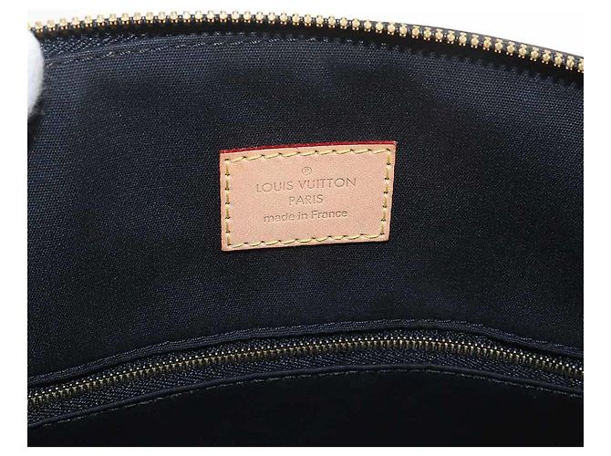 Borsa Louis Vuitton Lockit PM Monogram Vernis Nero - vista 7