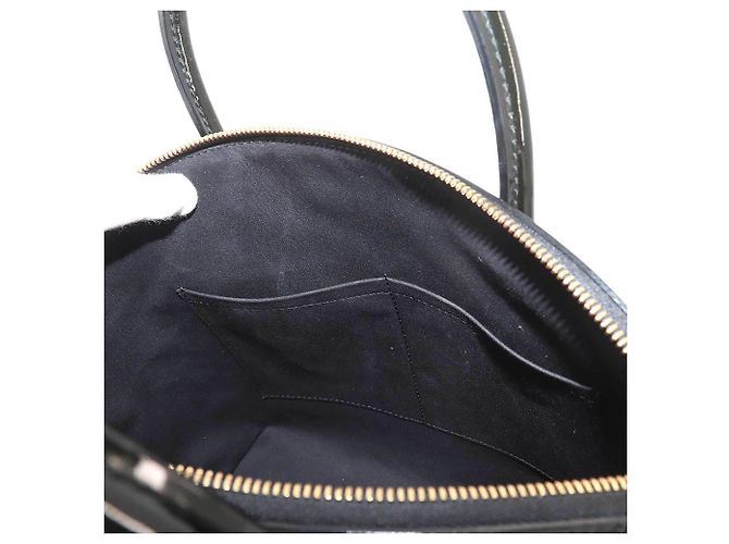Borsa Louis Vuitton Lockit PM Monogram Vernis Nero - vista 8