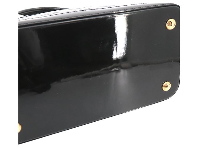 Borsa Louis Vuitton Lockit PM Monogram Vernis Nero - vista 9