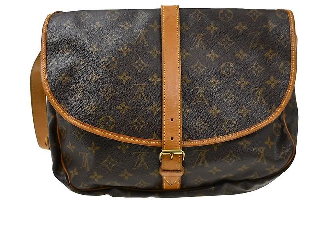 Louis Vuitton Saumur Monogram Canvas 35 Marrone - vista 2