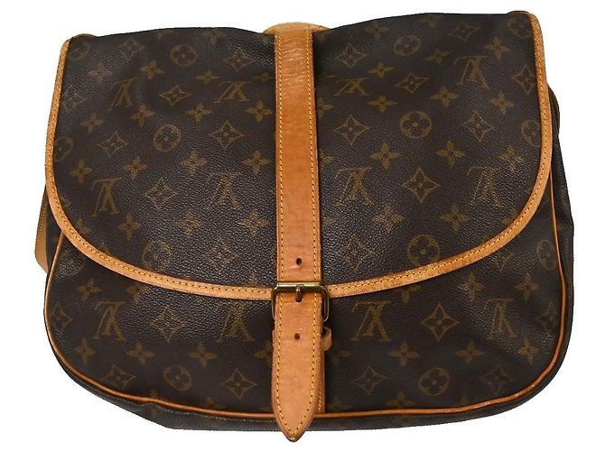 Louis Vuitton Saumur Monogram Canvas 35 Marrone - vista 2